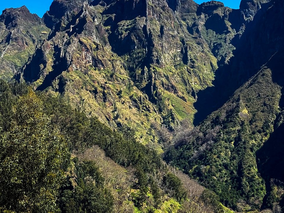 Mountain vegetation and cloud formations over the central cordillera pass