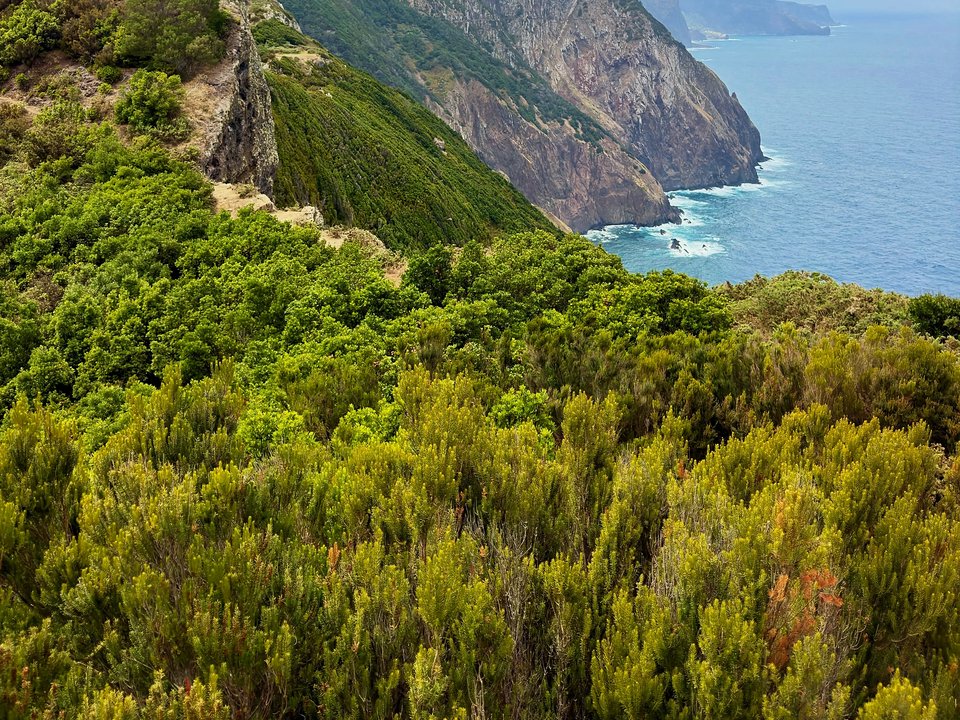 Vertiginous coastal cliffs and crashing ocean waves at the dramatic Boca do Risco pass
